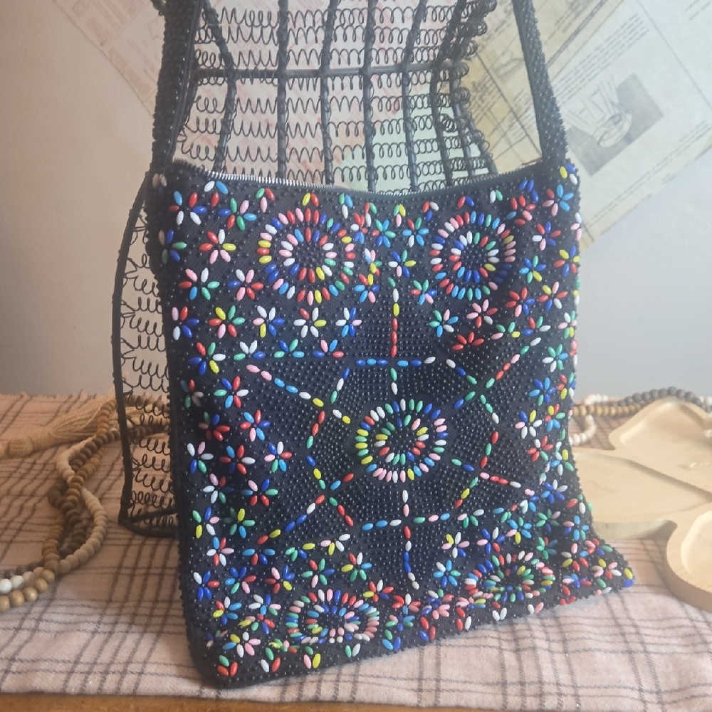 Colorful Vintage Embroidered Beaded Women's Bag